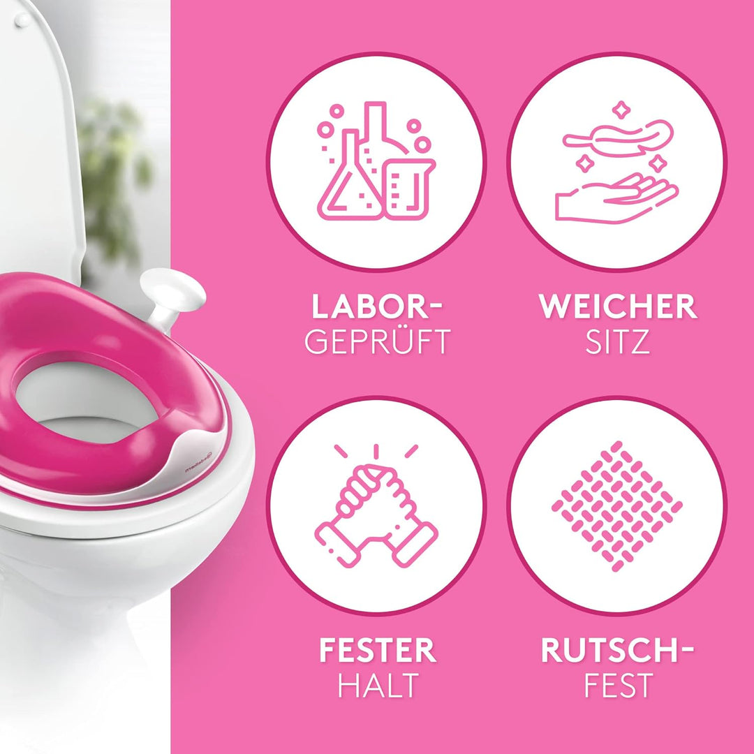 Edelkern Toilettensitz Kinder - Ergonomischer WC Sitz Kinder [bis 50kg] - Universeller Toilettenaufs
