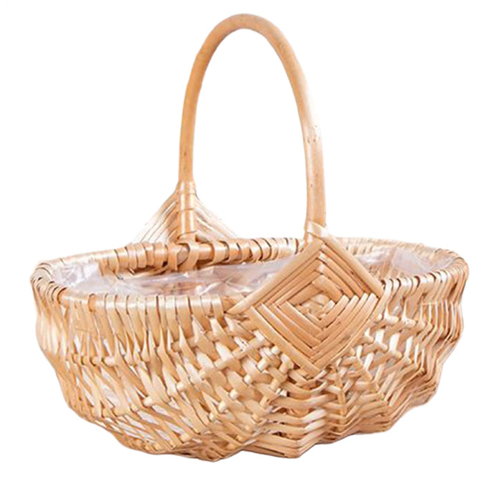 Weidenkorb Mit Henkel Grosser Picknickkorb Aus Rattan Aufbewahrungskorb Für, Camping, Hochzeit, Gart