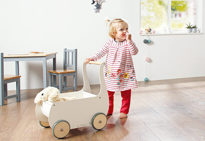 Pinolino Puppenwagen Mette aus Holz weiss