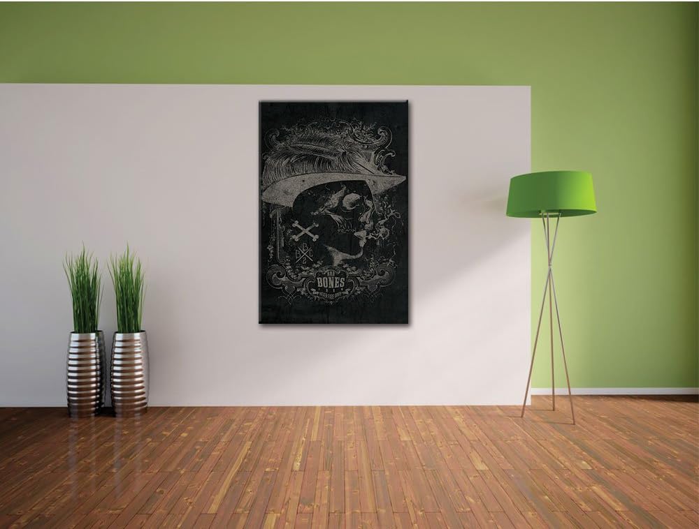 Dark Vintage faces black Bild auf Leinwand, XXL riesige Bilder fertig gerahmt mit Keilrahmen, Kunstd