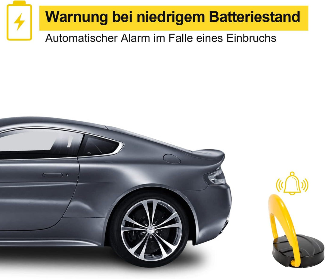 2x Klappbarer Parkplatzsperre, Parkschranke mit Fernbedienung, Reichweite der Fernbedienung 20 m Par