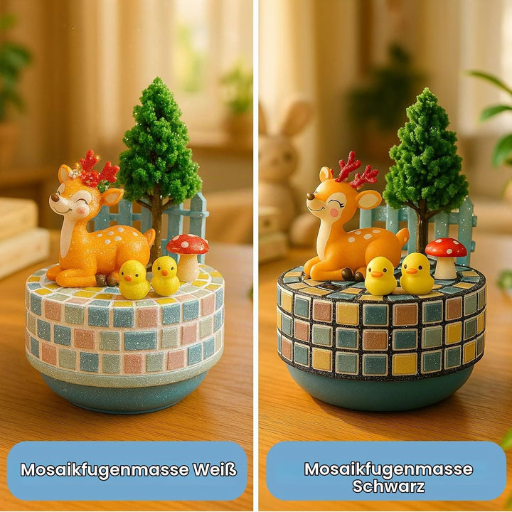 WAN2TLK Mosaik-Bastelset, Mosaikkleber und Fugenmasse, Applikator, Handschuhe, für Mosaikfliesen, Gl