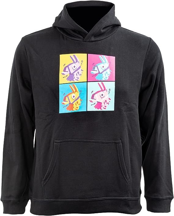 Fortnite Hoodie Kids Print Lama Black 164cm