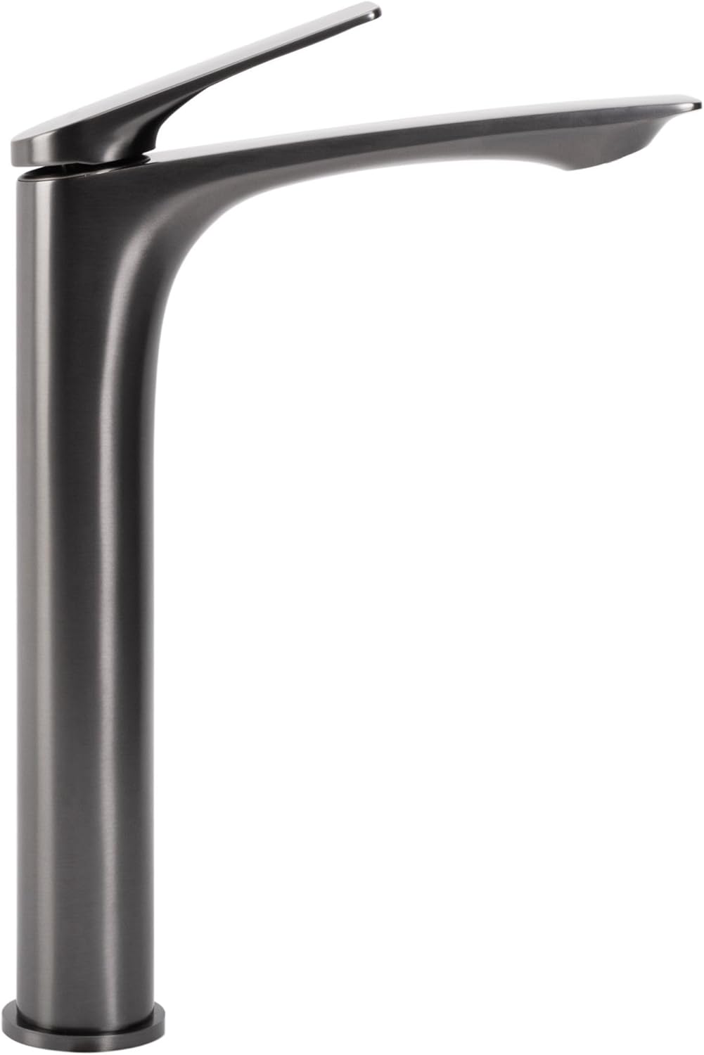 Rea Waschtischarmatur AVALON titanium High Wasserhahn Bad Badarmatur aus Messing Armatur für Waschbe