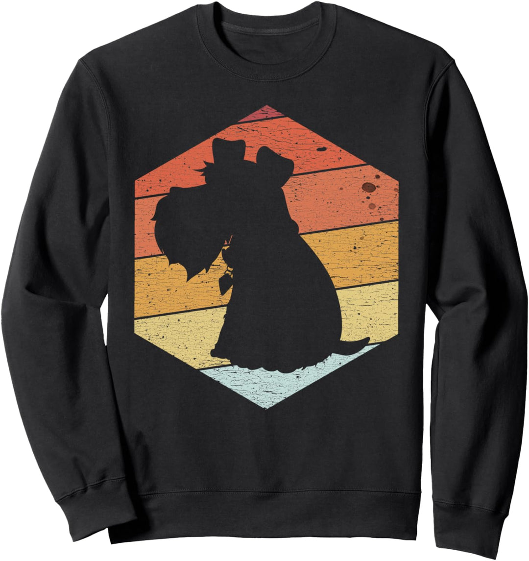 Jahrgang Zwergschnauzer Silhouette Retro-Schnauzer Mama Sweatshirt