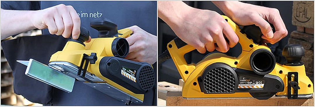 Elektrohobel POWX1110 Hobel Einhandhobel Handhobel im Koffer 900 Watt - POWX1110