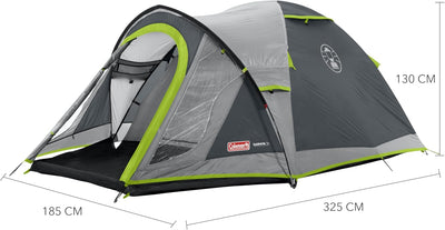 Coleman Darwin Zelt, kompaktes 2-4 Mann Kuppelzelt, leichtes 2-4 Personen Camping- und Wanderzelt, 1