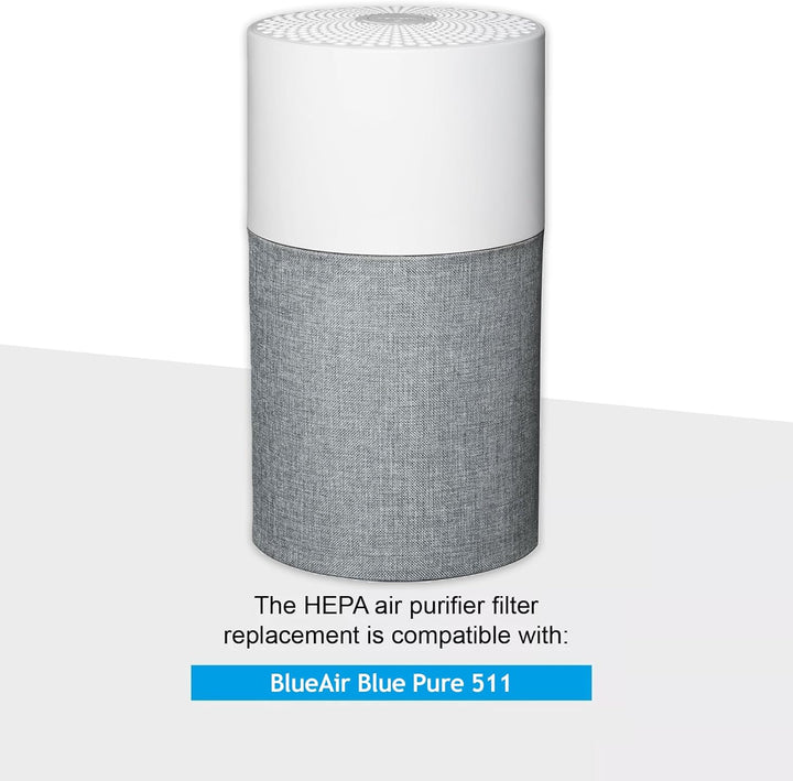 SPARES2GO Partikel-HEPA-Kohle-Hülsenfilter für Blueair Blue Pure 511 Luftreiniger