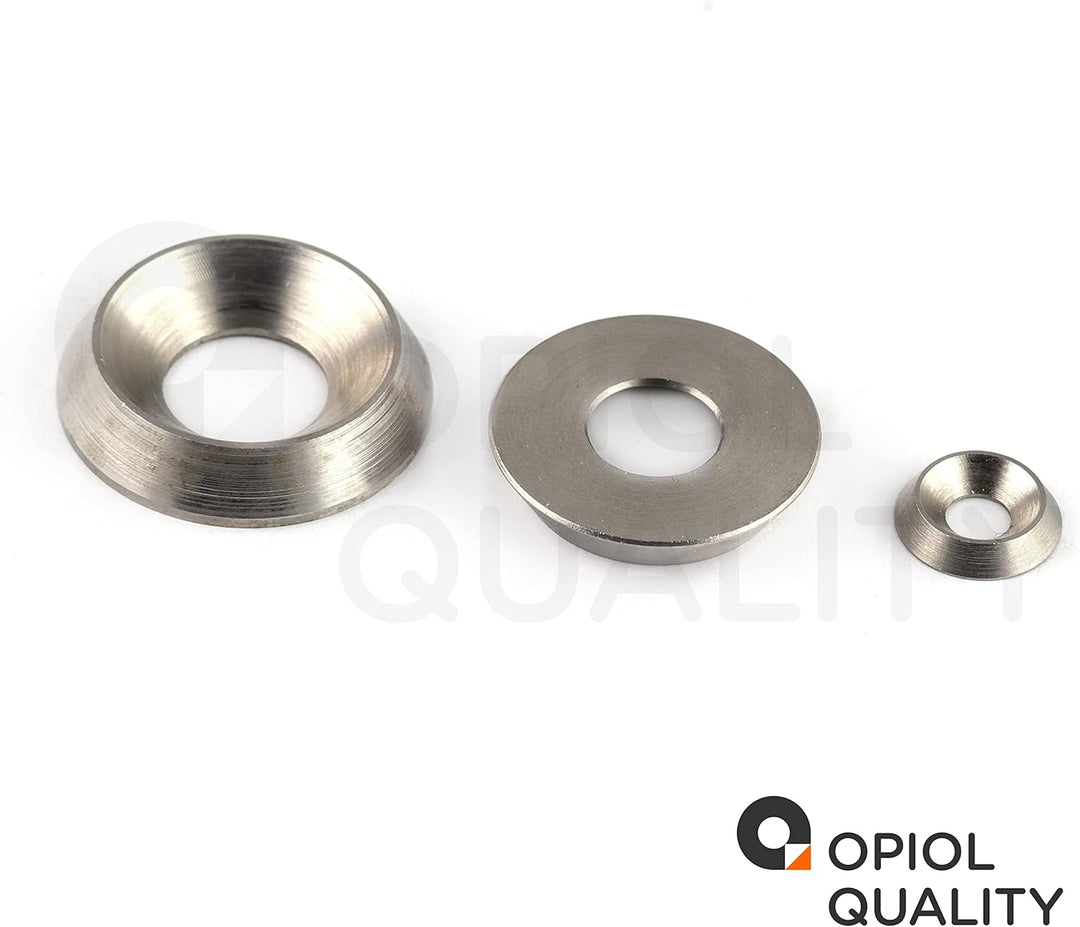 OPIOL QUALITY® Rosette gedreht M6 aus Edelstahl V1A A1 (100 Stück) für Senkkopfschrauben Rosetten Zi