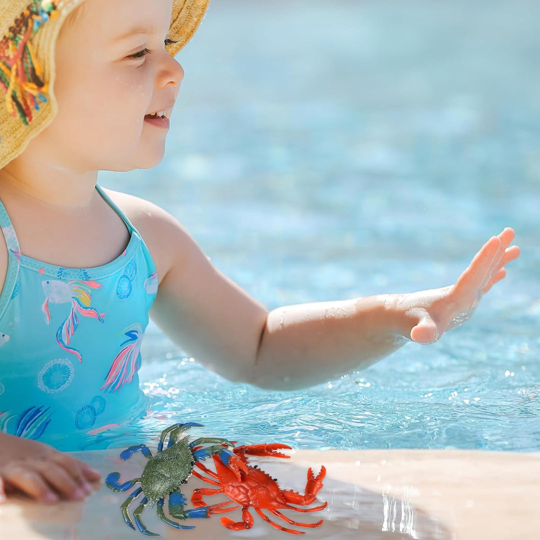 Gadpiparty 4 Stück Künstliche Realistische Krabbenspielzeug-Meerestiermodellspielzeuge Meereslebenst