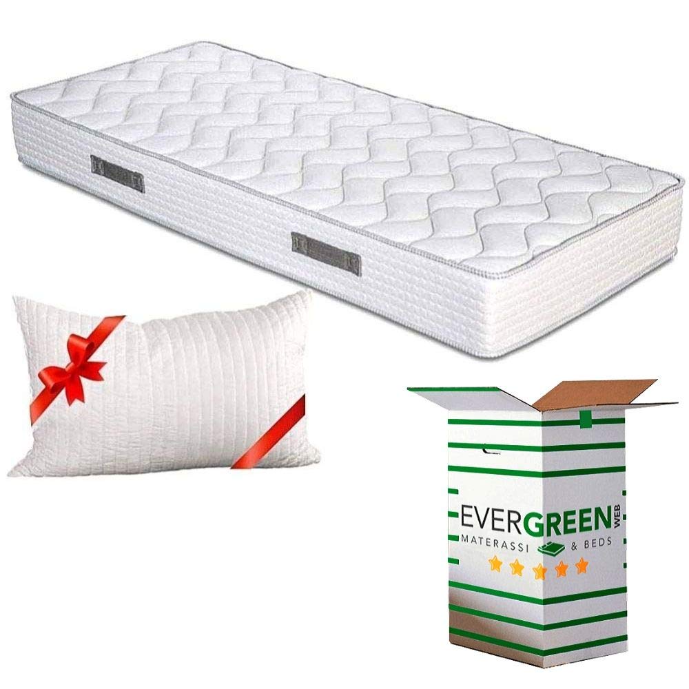 EVERGREENWEB - Orthopädische Waterfoam Matratze 80x190 cm, Hoch 20 cm + 1 VISCOSCHAUM Kissen KOSTENL