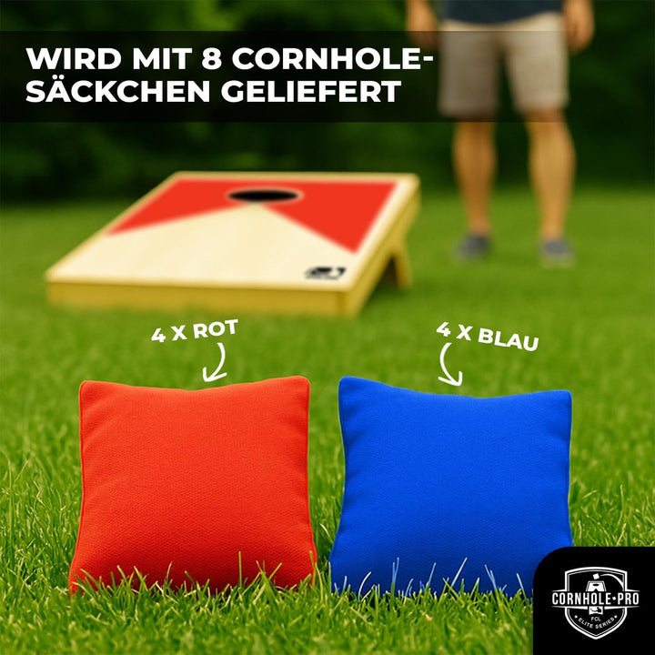 Original Offizielles Cornhole | Amerikanisches Cornhole | Einfach zu transportieren | Offizielle Abm