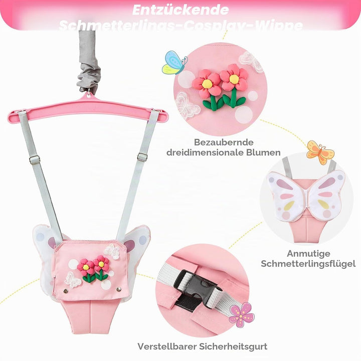 FUNLIO Baby-Hüpfsitz mit Ständer für 6–24 Monate, Hüpfsitz für drinnen und draussen, mit verstellbar