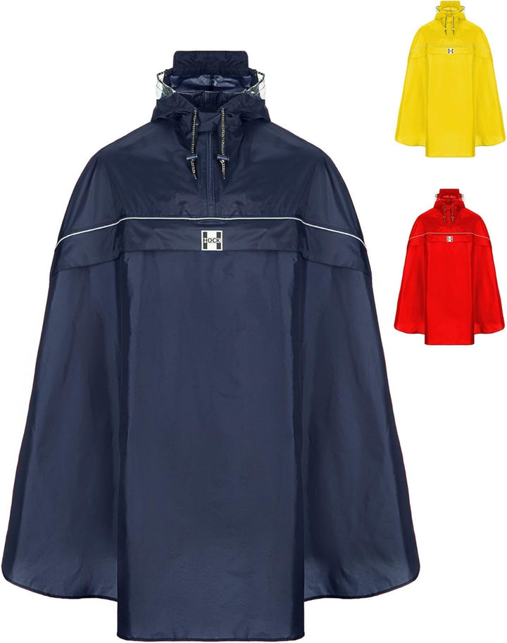 HOCK - DAS ORIGINAL und echter TESTSIEGER* - Fahrrad Regenponcho mit Kapuze - Fahrradponcho Wasserdi
