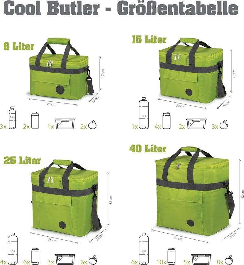 outdoorer Kühltasche Cool Butler - Isoliertasche, Thermotasche, Picknicktasche für Lebensmitteltrans