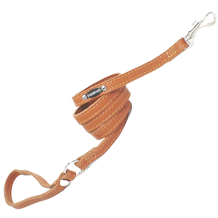 PUPAKIOTTI Basic Hundeleine | Kleine und mittlere Hundeleine | Echtes Leder in Italien | Hundeleine