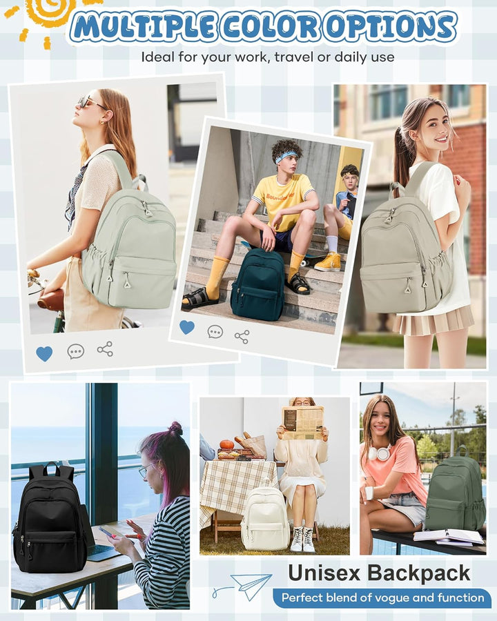 winspansy Schulrucksack Teenager Mädchen Jungen Schultasche Leichter Rucksack Schule Herren Damen Ae