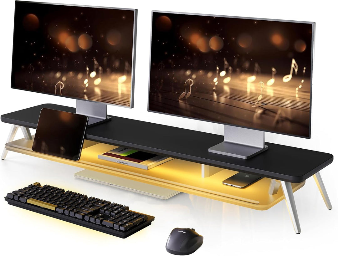 Fenge Monitorständer Riser mit Acrylablage und App-Steuerung LED Lights 108cm Grosser Computerstände