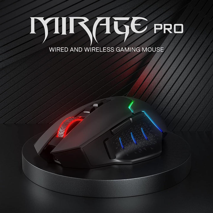 Redragon M690 PRO Kabellose Gaming-Maus, 8000 DPI kabelgebundene/kabellose Gaming-Maus mit Schnellfe