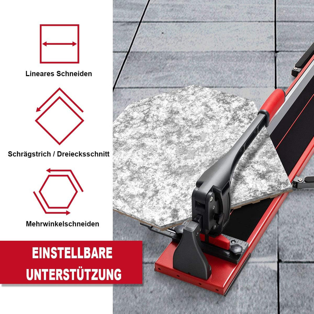 COSTWAY Fliesenschneider manuell, Handfliesenschneider 120cm Schnittlänge / 16mm Schnittdicke/Winkel