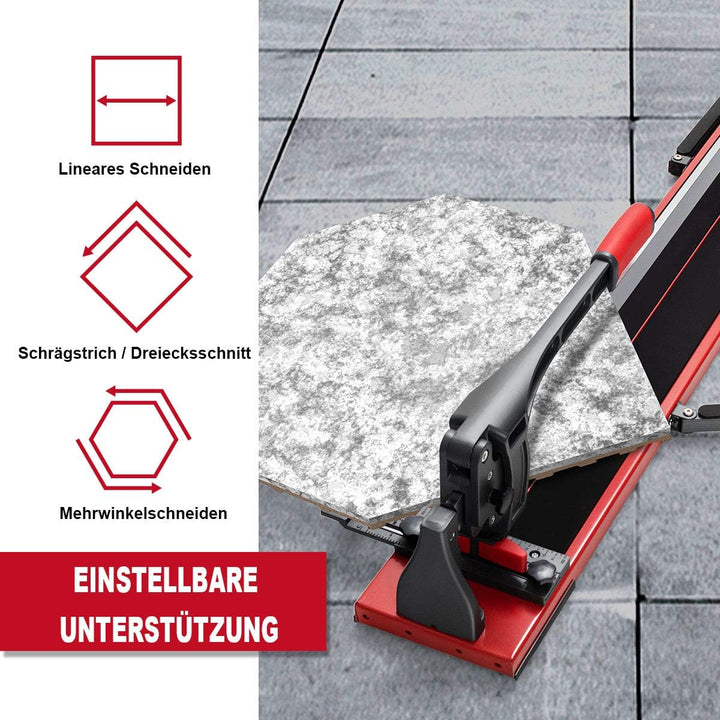 COSTWAY Fliesenschneider manuell, Handfliesenschneider 120cm Schnittlänge / 16mm Schnittdicke/Winkel