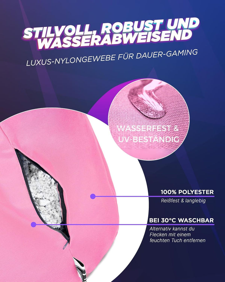 PATCH HOME Gamer Sessel in 2 verschiedenen Grössen und 25 XL - 75cm Durchmesser, 30cm Sitzhöhe, 80cm