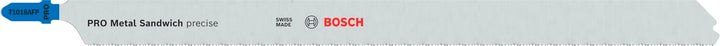 Bosch 3x PRO Metal Sandwich precise T1018AFP Stichsägeblatt (für Sandwich-Metall, Sandwich-Metall, L