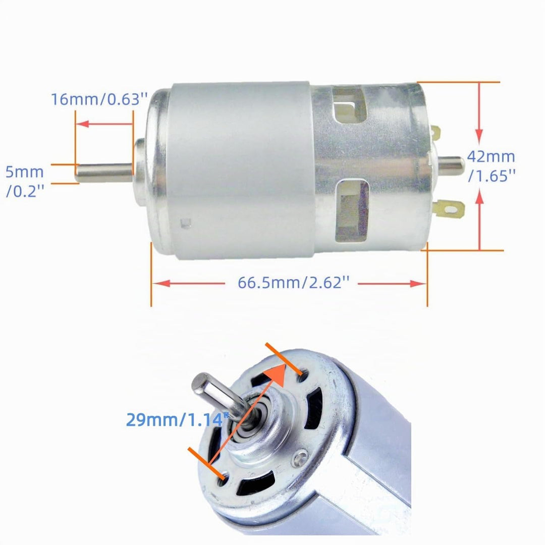 CHANCS Elektromotor 775 12V DC Motor 4000RPM DC 24V 8000RPM mit Halterung Motorhalterung für DIY Tei