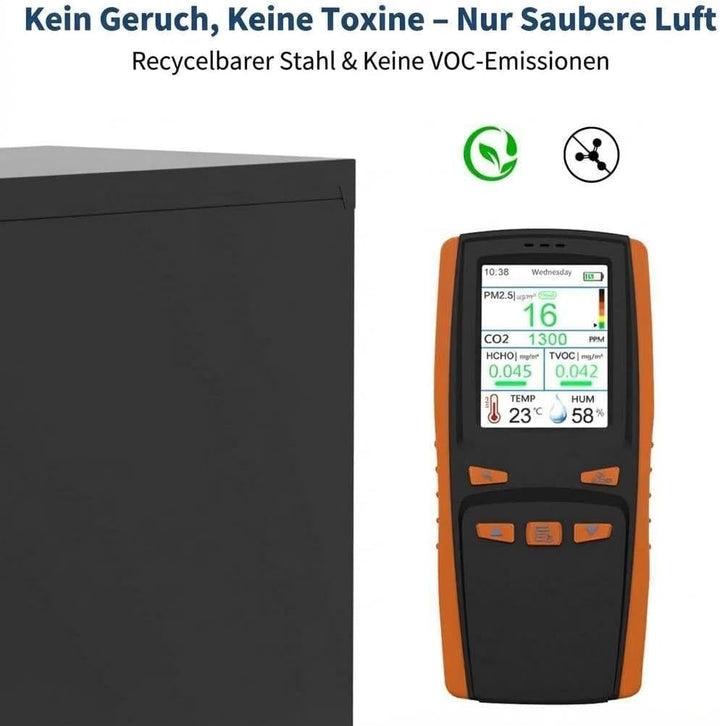 Aktenschrank mit 2 Schubladen, 38L x 45W x 73H cm Aktenschrank unter Schreibtisch, Abschliessbarer B