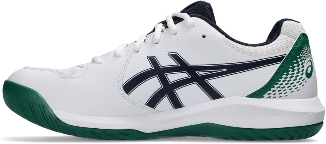 ASICS Dedicate 8 Mann Tennisschuhe Blau Weiss 47 EU White Midnight, 47 EU Weiss Midnight