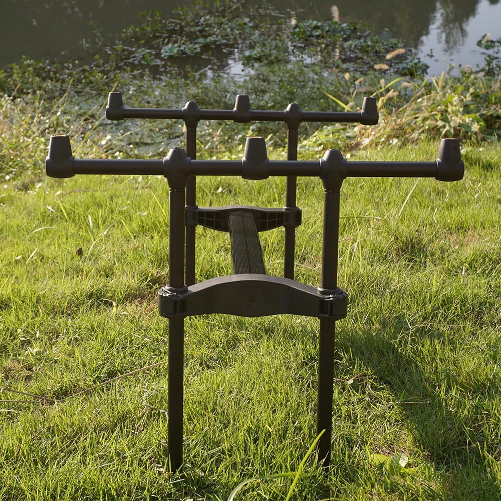Hirisi Tackle Rod Pod Rutenhalter – 3 Ruten oder 2 Ruten wählbar, – Aluminium Rutenständer mit Tasch