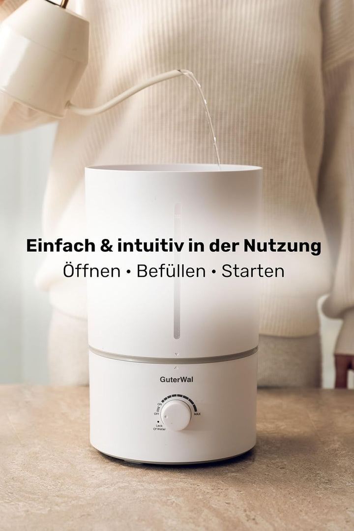 L4 Luftbefeuchter – 4,5L Wassertank, bis zu 35h Laufzeit, flüsterleise