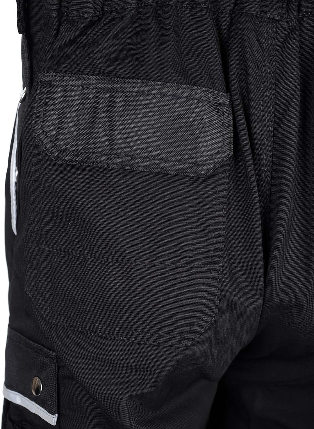 TMG® - Herren Latzhose für Mechaniker - strapazierfähig - Schwarz EU78