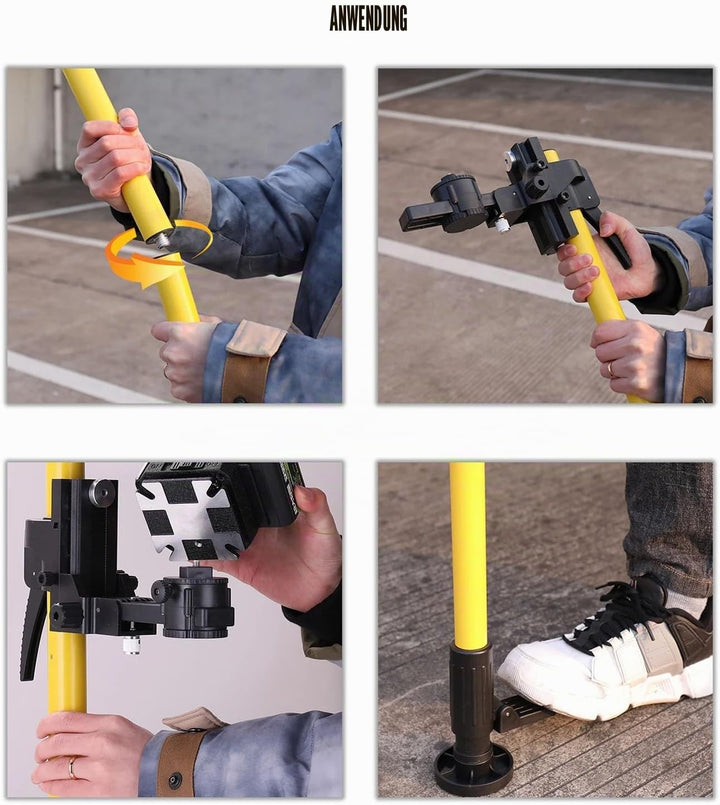 Stativ Für Laser,Nivellier-Dreibein,1/4“-20 5/8”-11 Gewinde,Höhenverstellbar 700-3600 Mm,Integrierte