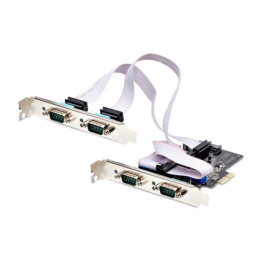 StarTech.com 4-Port Serielle PCIe Karte, Quad-Port PCI Express zu RS232/RS422/RS485 DB9 Serielle Kar