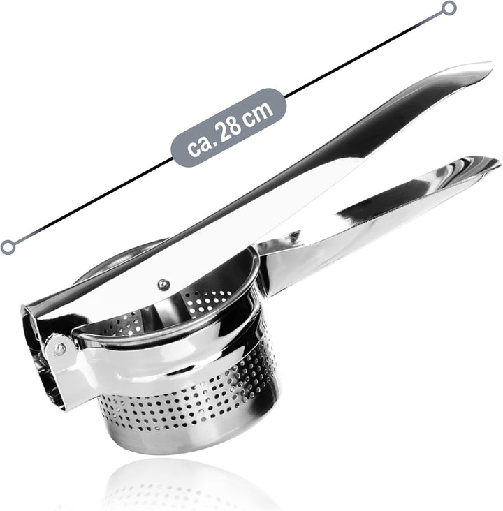 COM-FOUR® 2x Kartoffelpresse - Handpresse für Kartoffeln, Obst und Gemüse mit herausnehmbaren Siebei