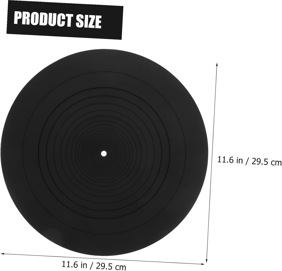 Toyvian Silikon Plattentellerauflage für Plattenspieler Antistatische Schutzmatte für Vinyl Schallpl