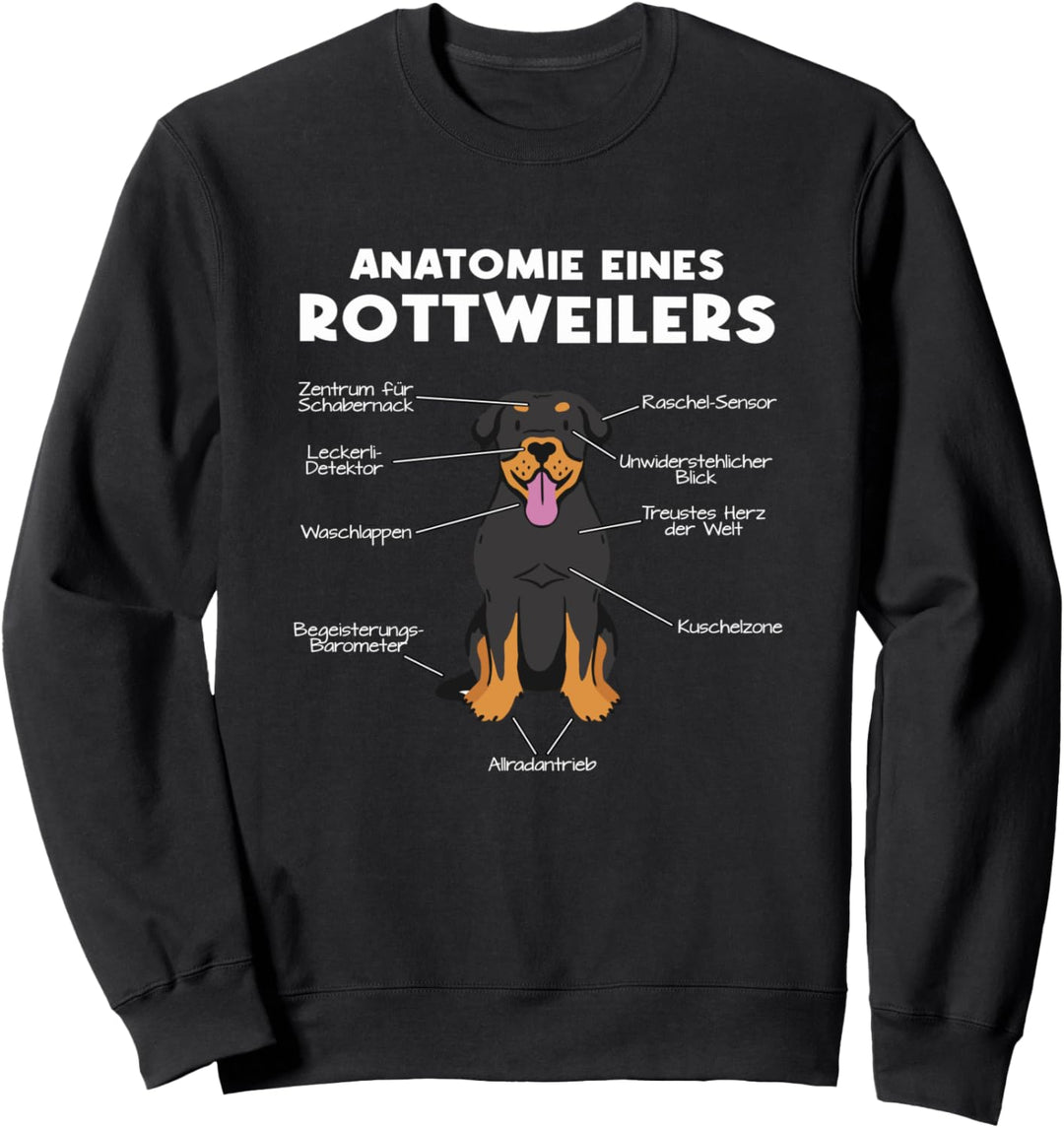 Anatomie Eines Rottweilers | Lustiges Rottweiler Sweatshirt