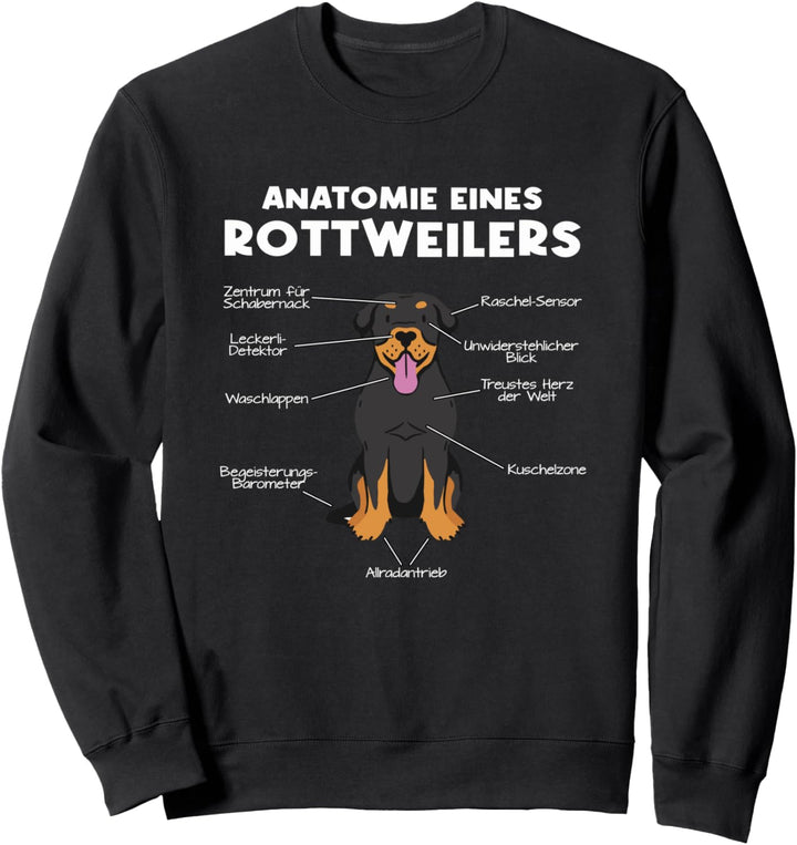 Anatomie Eines Rottweilers | Lustiges Rottweiler Sweatshirt