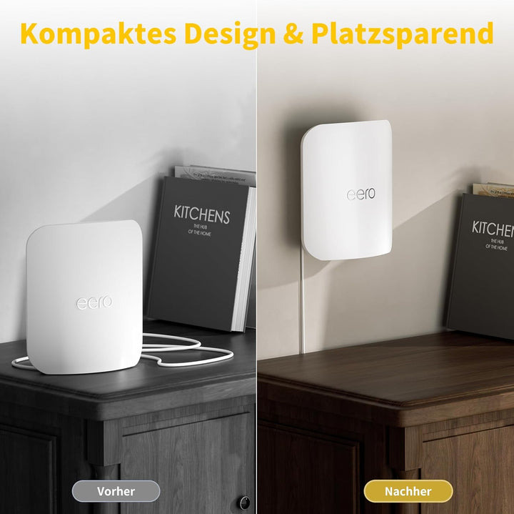 eero Pro 7 Wandhalterung, Stabilem ABS-Halterung mit Kabelmanagement für eero Pro 7 Triband-Mesh-WiF