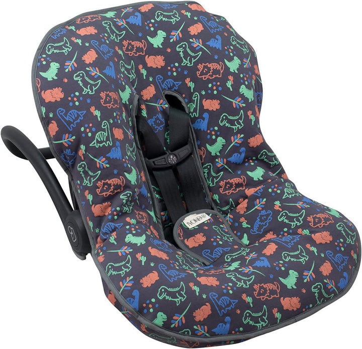 JYOKO KIDS Abdecken Gepolsterte Universal für Babyschale (Happy Dino), HAPPY DINO