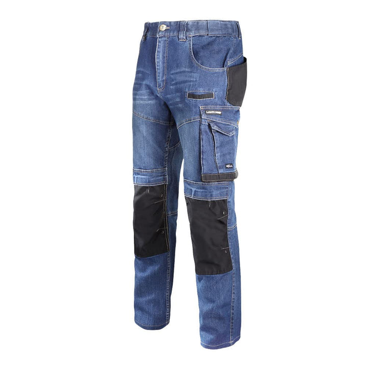 Lahti PRO Unisex A40510 - Work Utility Pants, Blue Jeans, L Slim EU