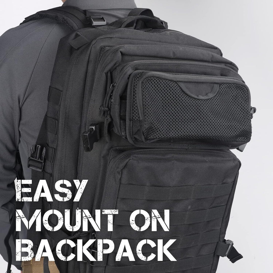 LIVANS Taktische Netztasche mit Reissverschluss, modularer Einsatz-Panel-Organizer, EDC-Aufbewahrung