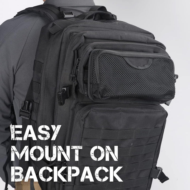 LIVANS Taktische Netztasche mit Reissverschluss, modularer Einsatz-Panel-Organizer, EDC-Aufbewahrung