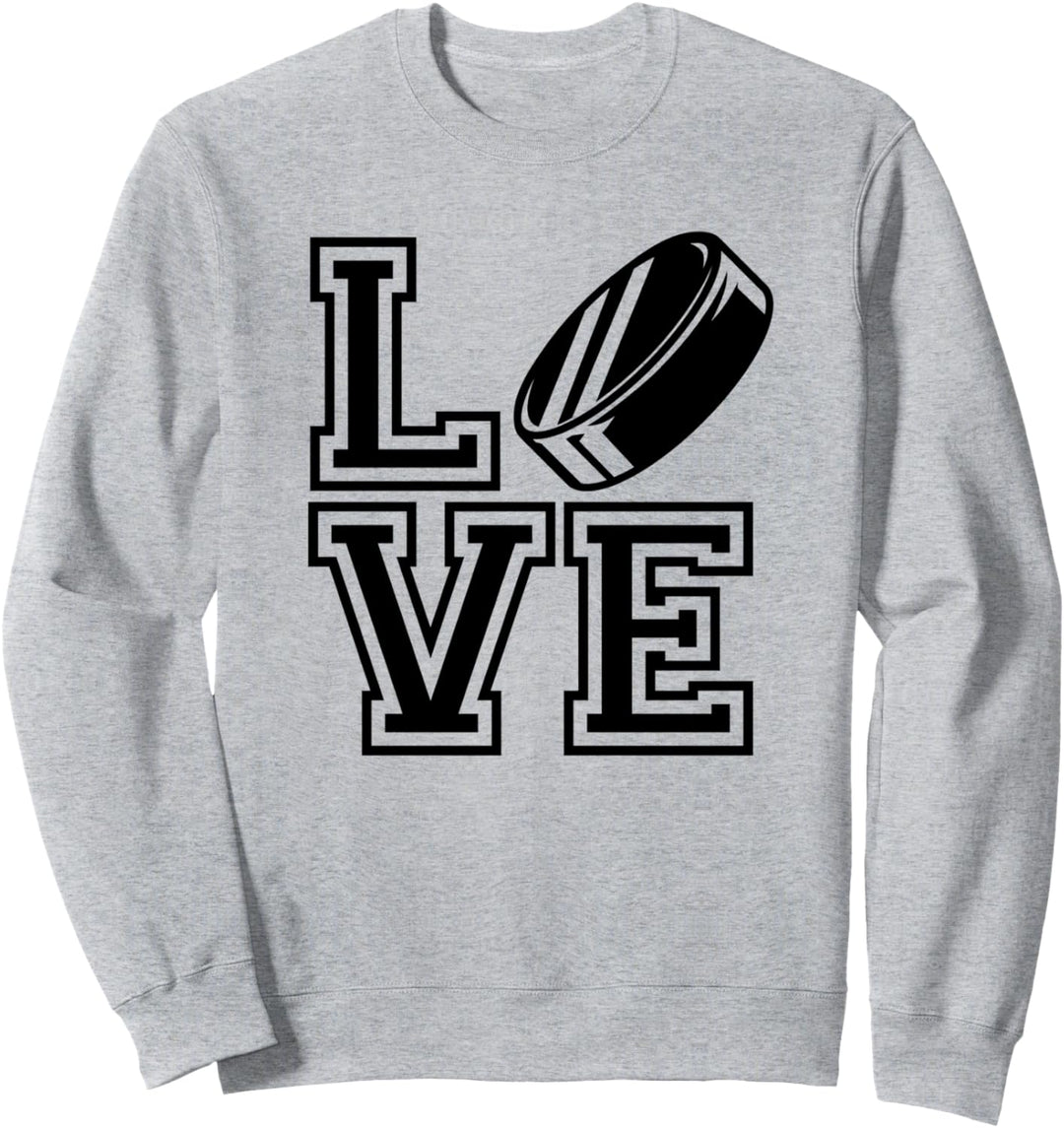 Eishockey LOVE Hockey Eishockeyspieler Geschenk Sweatshirt