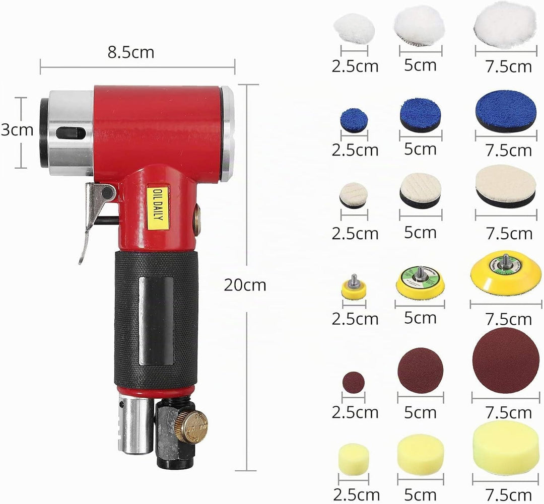 Mini Poliermaschine, Druckluft Polierer, EYPINS 25mm 50mm 75mm Exzenter schleifer Winkelschleifer mi