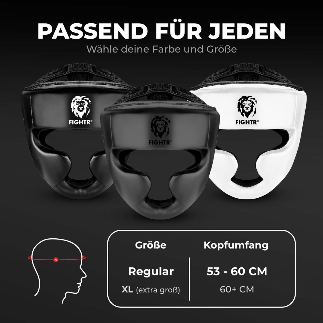 FIGHTR® Kopfschutz mit bestem Sitz für maximalen Schutz | Boxhelm für Sparring | Verstellbare Grösse