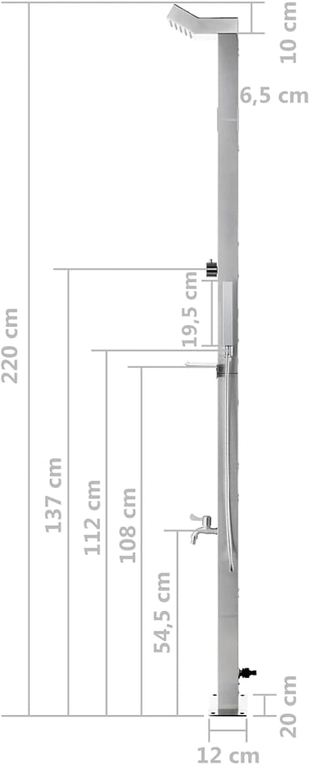 Tidyard Multifunktionale Gartendusche Duschdüse ABS-Knopf Pooldusche Duschsystem Campingdusche Au?en