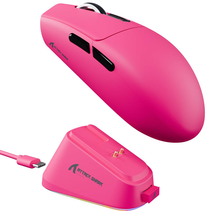 ATTACK SHARK G3PRO Kabellose Gaming-Maus mit Magnetischer Ladestation, PixArt PAW3311-Sensor, Bis zu