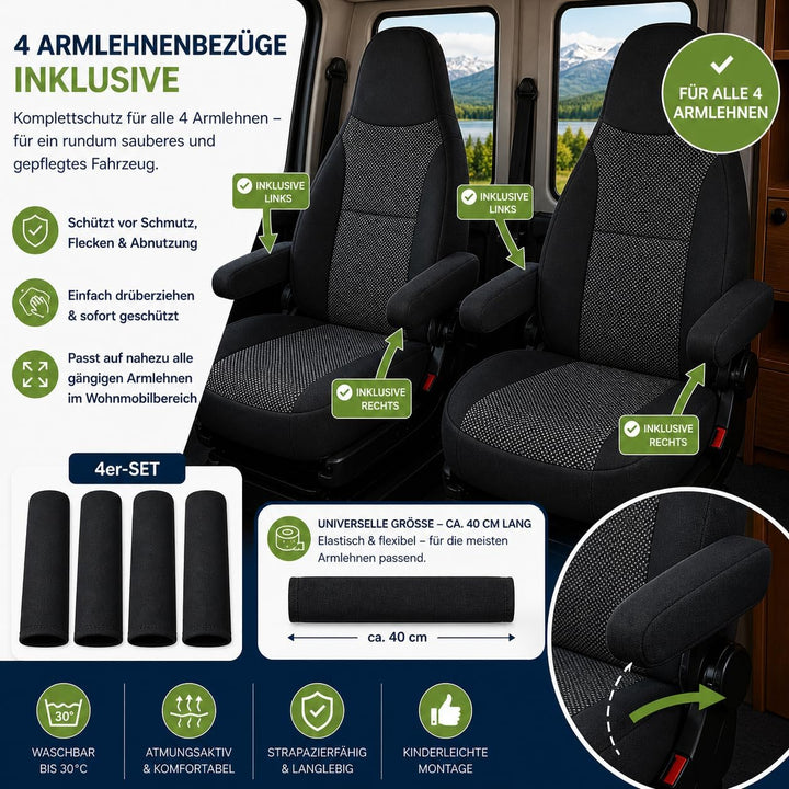 Generisch Sitzbezüge für Wohnmobile, Pilotsitze, Fahrersitz und Beifahrersitz, 2 Sitzer, Hochwertige